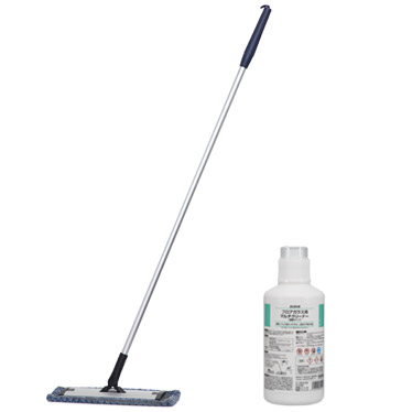 汚れとり吸水モップとフロアガラス用マルチクリーナー画像